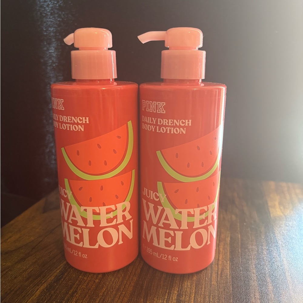 PINK Victoria's Secret Juicy Watermelon Daily Drench Body Lotion - Coral Pink